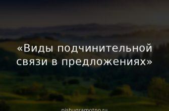 Виды подчинительной связи в предложениях