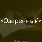 Морфологический разбор 