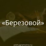 Морфологический разбор 