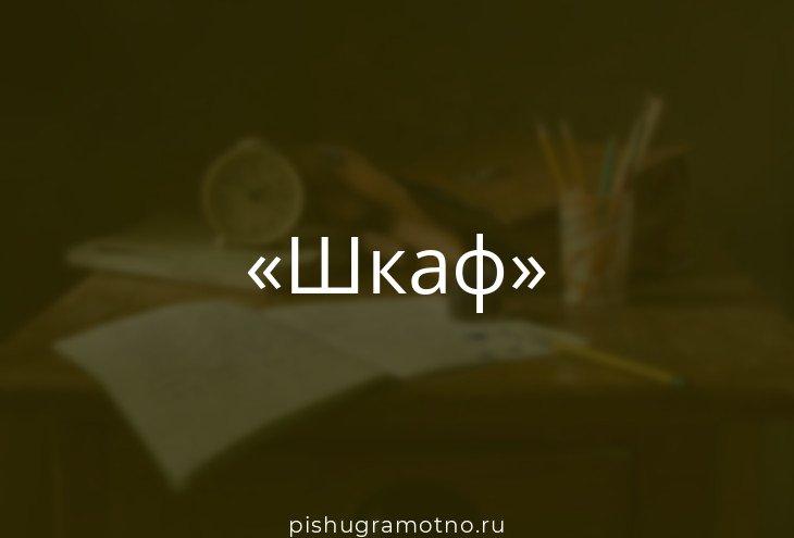 Правописание в шкафе или в шкафу