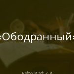 Морфологический разбор 
