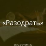 Морфологический разбор 