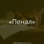 Пенал разбор по составу